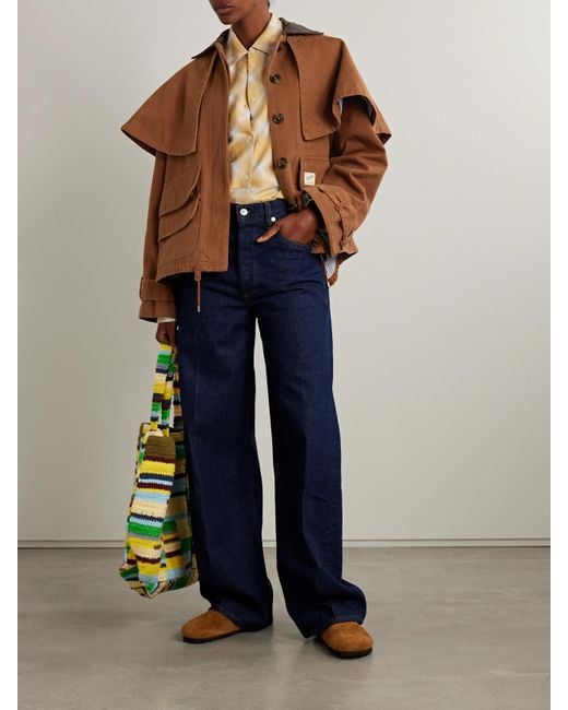 Sea Brown Carolyn Cape-Effect Cotton-Canvas Jacket