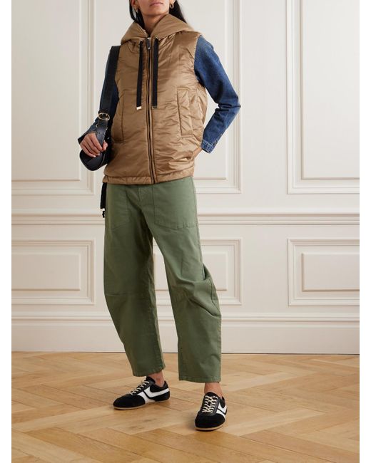 Max Mara Natural The Cube Weste Aus Wattiertem Shell Mit Kapuze