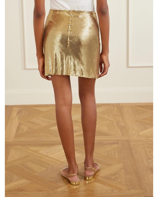 Rabanne Natural Chainmail-Tone Mini Skirt