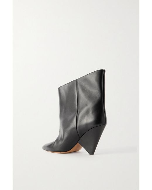 Isabel Marant Black Miyako Leather Ankle Boots