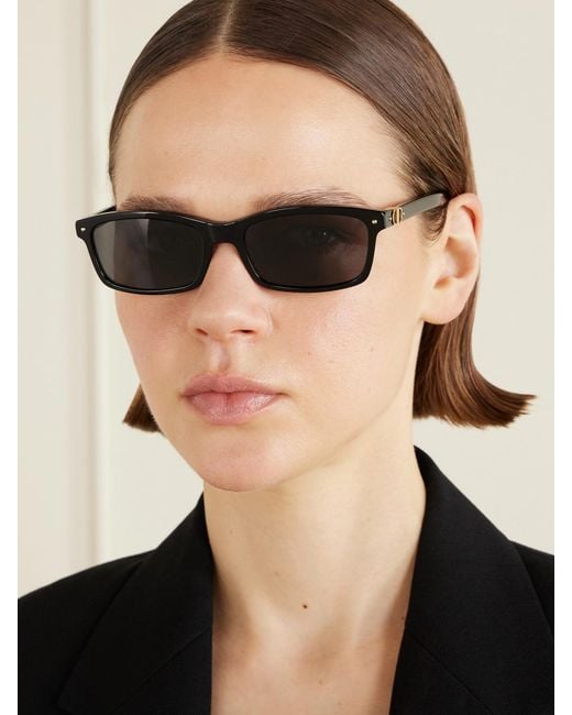 Dior Gray Petit Cd S1I Rectangular-Frame Acetate Sunglasses