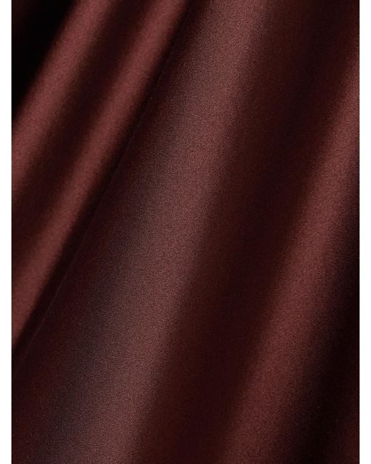 Doen Purple Coraline Maxikleid Aus Seidensatin Mit Schnurgebundenen Spitzenbesätzen