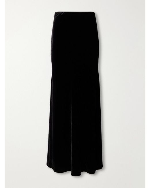 Rohe Black Velvet Maxi Skirt