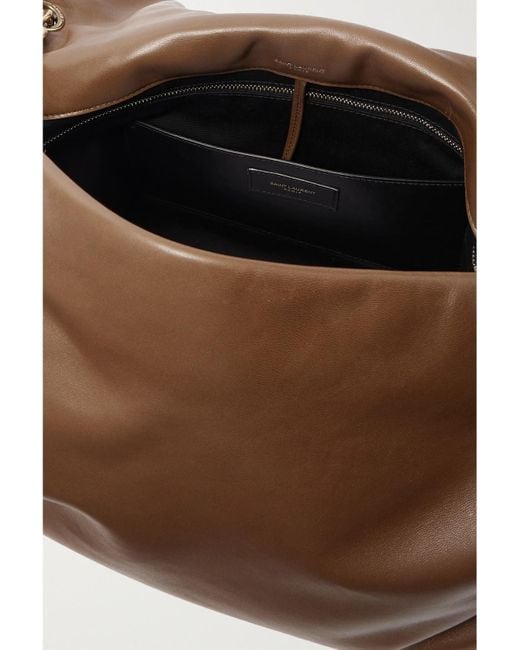Saint Laurent Brown Jamie Schultertasche Aus Gestepptem Leder