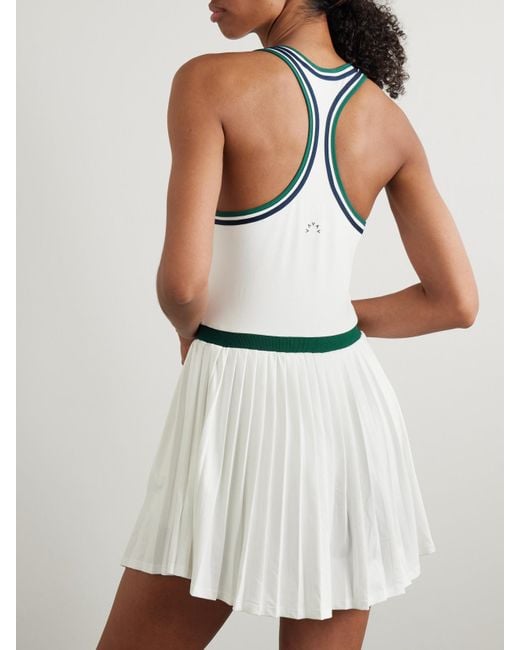 Mini-Robe En Jersey Stretch À Plis Jane Court Varley en coloris White