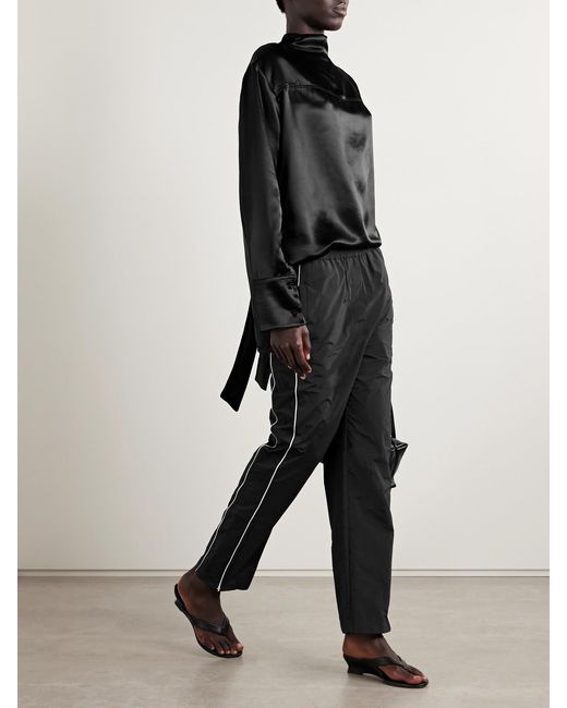 Tibi Black Shell Track Pants