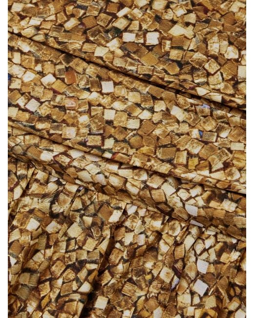 Jupe Longue En Crêpe De Chine De Soie Stretch Imprimé À Fronces Syana Isabel Marant en coloris Natural