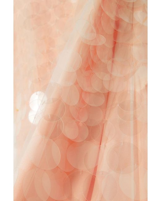 Jonathan Simkhai Natural Madysen Sequined Tulle Midi Dress