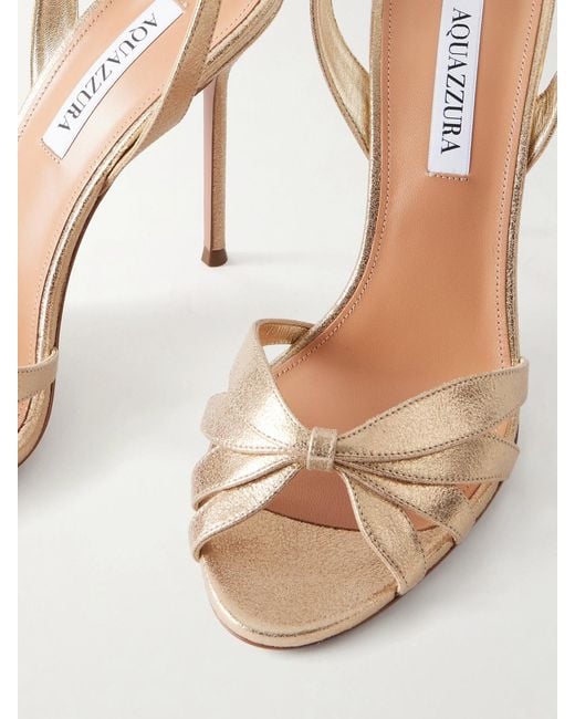 Aquazzura Natural Soulmate 105 Knotted Sandals