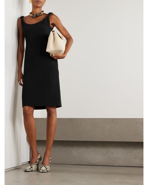 Another Tomorrow Black Kleid Aus Crêpe