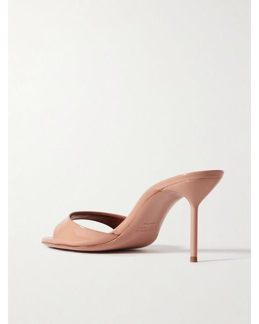 Paris Texas Natural Lidia Patent-Leather Mules