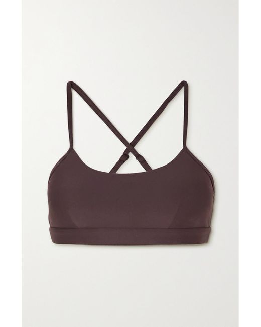 Alo Yoga Airlift Intrigue Cutout Stretch Sports Bra in Grey Lyst Canada