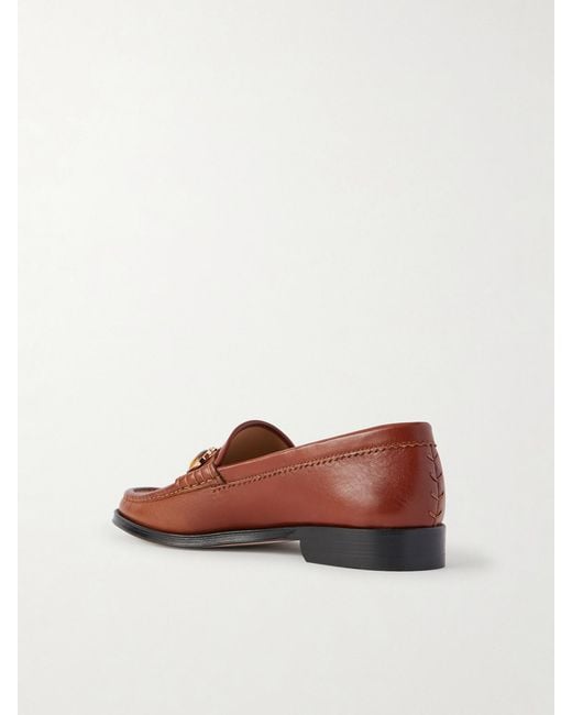 Gabriela Hearst Brown Melchora Embellished Leather Loafers