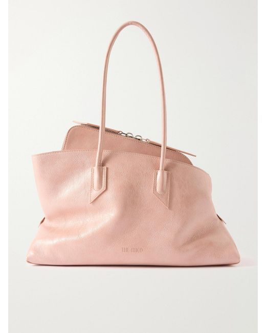The Attico Pink La Passeggiata Medium Asymmetric Leather Tote