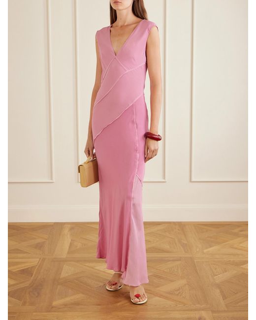Sir Pink Elin Panelled Gown