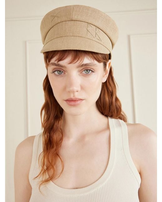 Ruslan Baginskiy Natural Baker Boy Embroidered Woven Cap