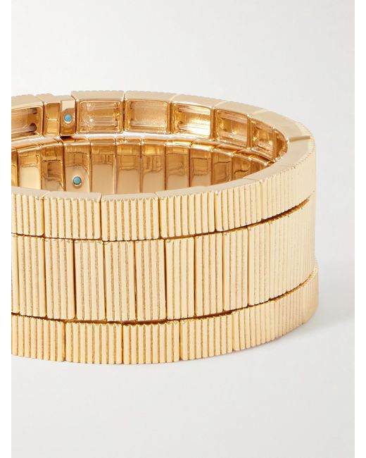 Roxanne Assoulin Metallic The Florentine Set Of Three-Tone Bracelets