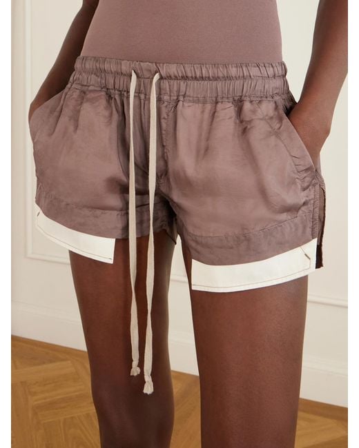 Rick Owens Pink Tower Fog Shell Shorts