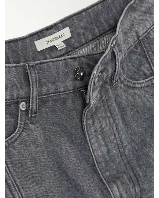 J.W. Anderson Blue Hoch Sitzende Barrel-Jeans