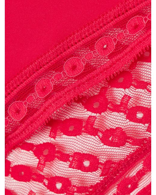 Eres Pink Bubble Elixir Stretch-Jersey And Lace Briefs
