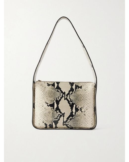 Khaite White Lori Snake-Effect Leather Shoulder Bag