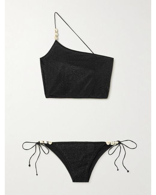 Oseree Black Asymmetrischer Bikini