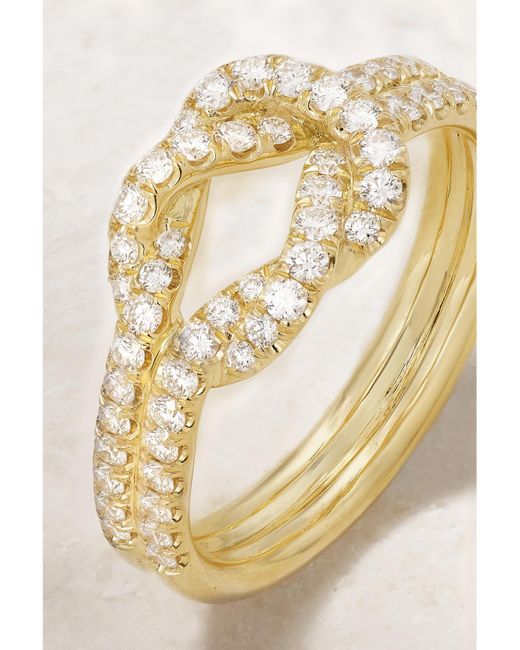 Anita Ko Natural Knot 18-Karat Diamond Ring