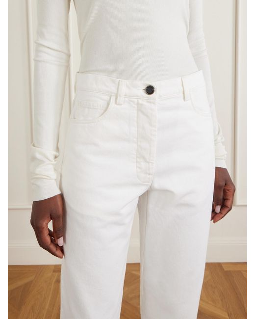 Giuliva Heritage White The Dan Mid-Rise Straight-Leg Jeans
