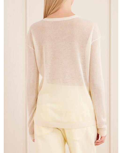 Twp Natural Wsh Crocheted Cashmere Sweater