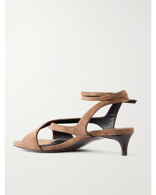 Khaite Natural Liria Suede Sandals