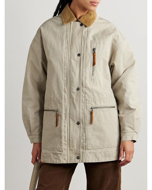 Isabel Marant Natural Kimelia Cotton-Canvas Jacket