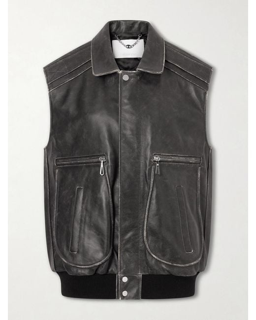 Rabanne Black Leather Vest