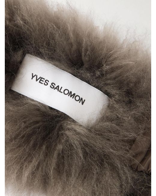 Yves Salomon Brown Shearling Headband