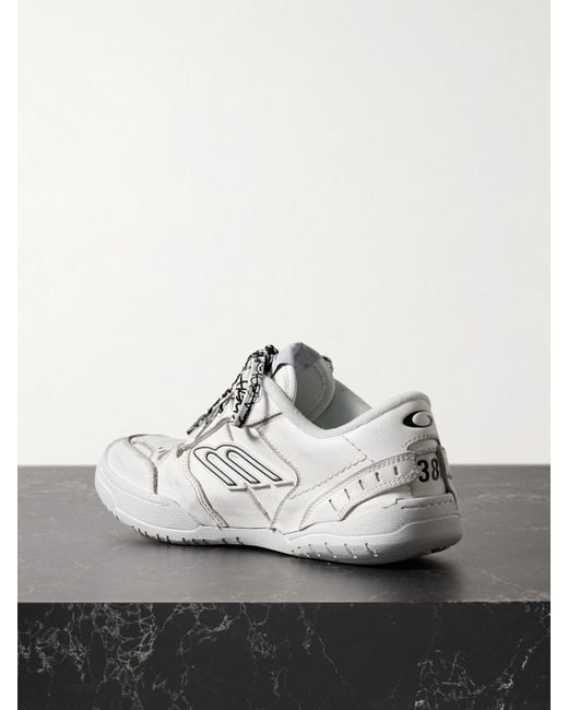 Balenciaga White Hamptons Medium Worn Out Sneakers