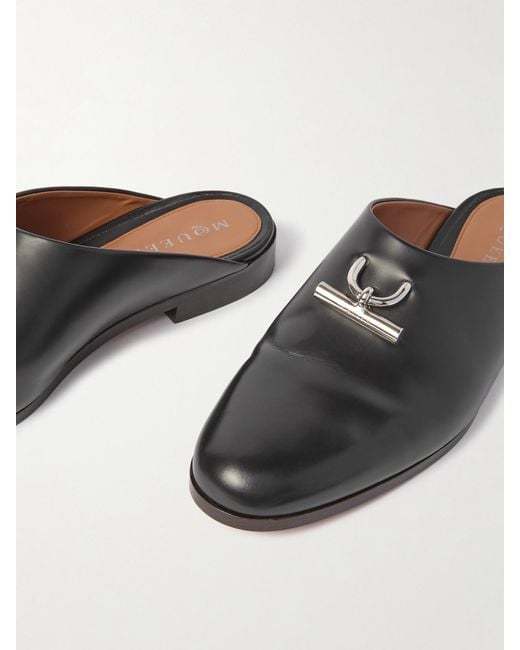 Alexander McQueen Black T-Bar Leather Mules