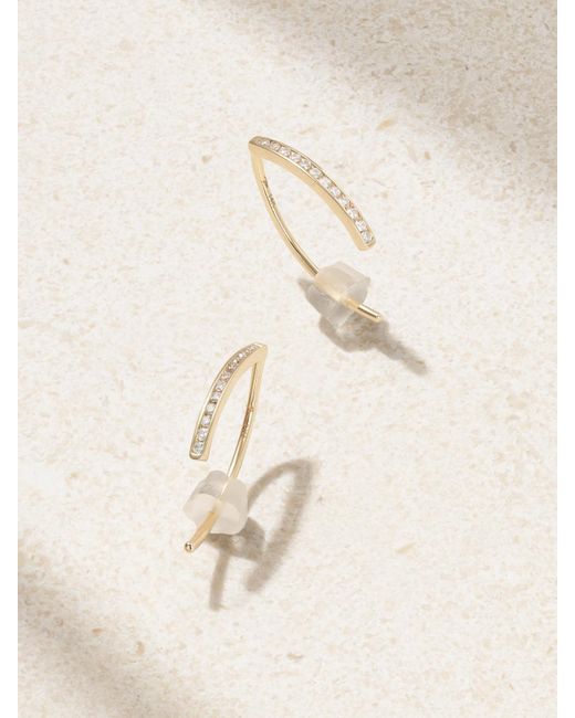 Melissa Joy Manning Natural Wishbone 14-Karat Recycled Diamond Earrings