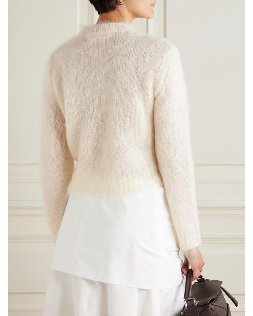 Marni Pink Intarsia-Knit Mohair-Blend Sweater