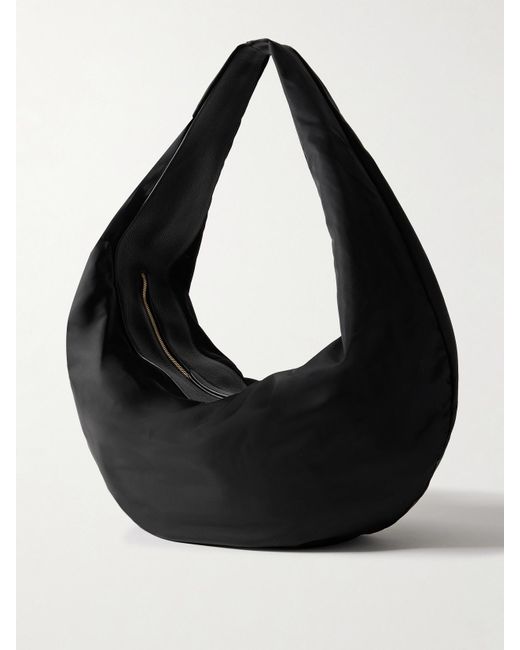 Khaite Black Olivia Sport Xl Schultertasche Aus Shell Mit Besätzen Aus Strukturiertem Leder