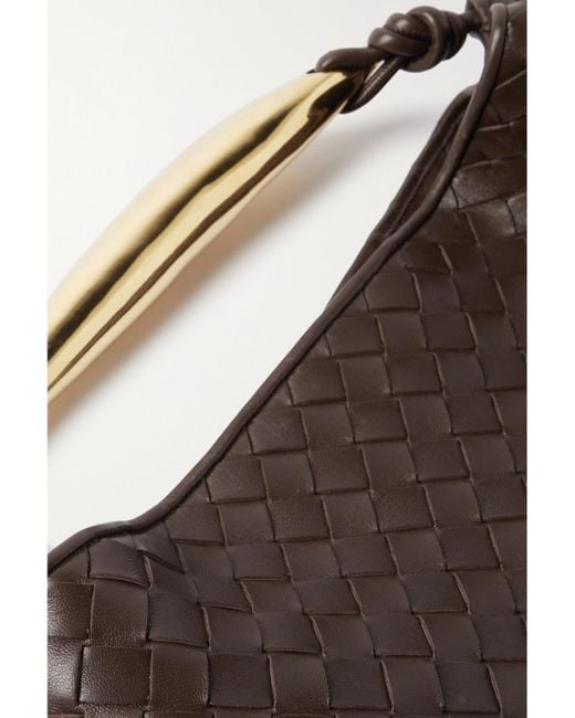 Bottega Veneta Brown Sardine Small Intrecciato Leather Tote