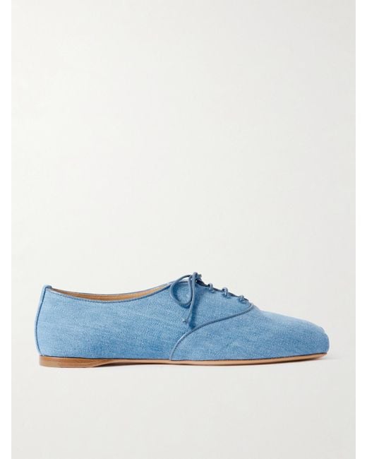 Gabriela Hearst Blue Maya Denim Brogues