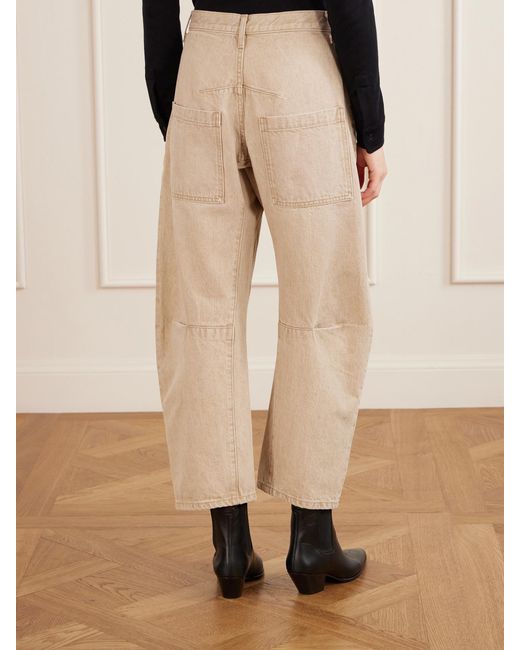 Nili Lotan Natural Shon Cotton-Blend Corduroy Tapered Pants