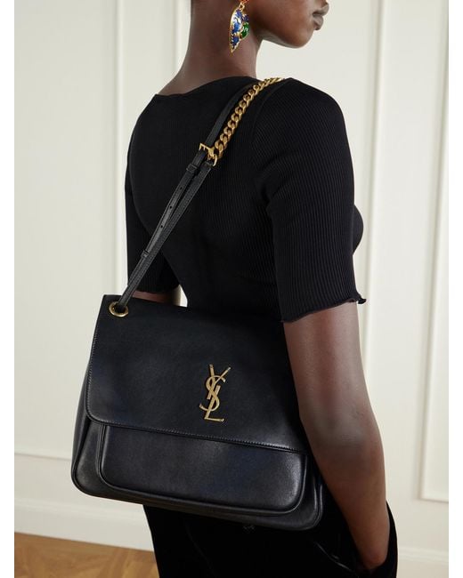 Saint Laurent Black Niki Leather Shoulder Bag