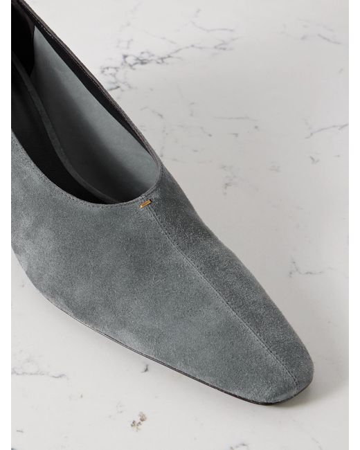 Khaite Gray Cecilia Pumps Aus Veloursleder
