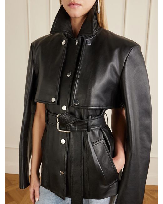 Sportmax Black Leather Jacket