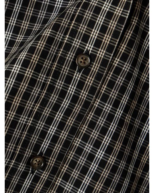 Rohe Black Checked Cotton-Poplin Shirt