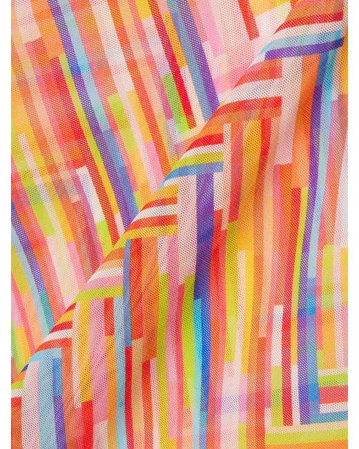 Missoni Multicolor Mare Printed Stretch-Tulle Maxi Dress