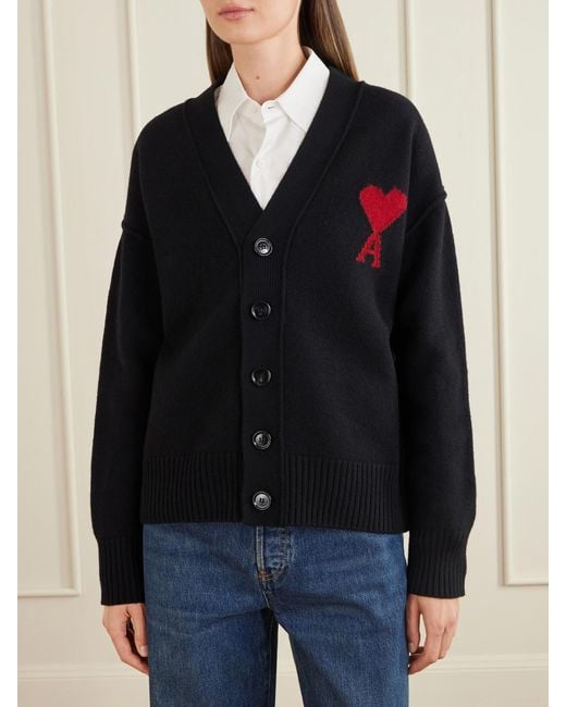 AMI Black Chunky Knit
