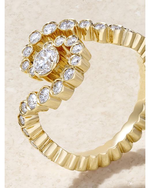 Sophie Bille Brahe Natural Ocean De Ciel 18-Karat Recycled Diamond Ring