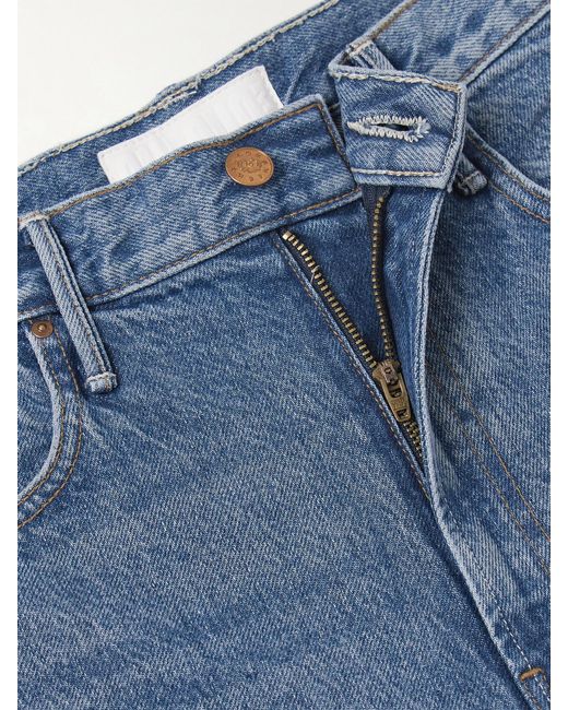 Mother Blue Snacks! The Lemon Twist Mid-Rise Wide-Leg Jeans