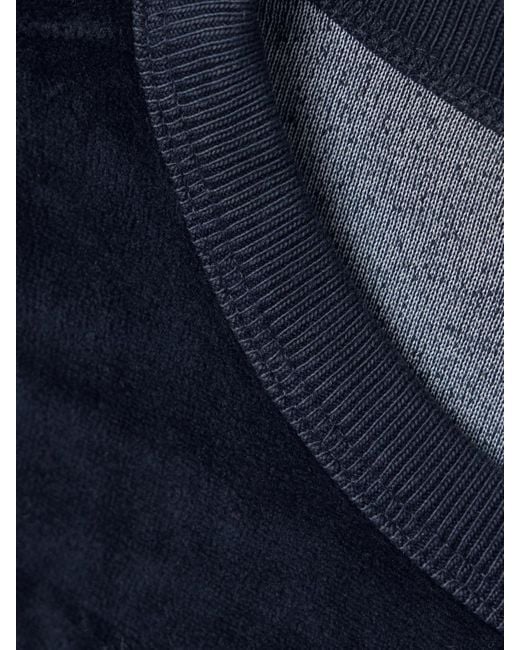 Citizens of Humanity Blue Vintage Cotton-Blend Velour Sweatshirt